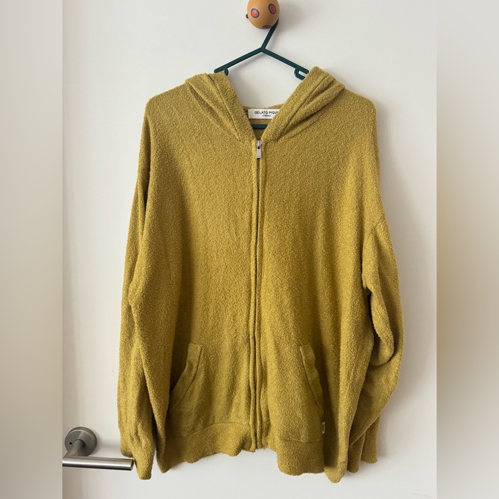 Gelato Pique Yellow Zip-Up Hoodie homewear